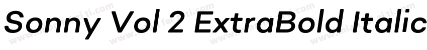 Sonny Vol 2 ExtraBold Italic字体转换